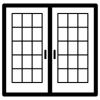 French Doors Icon Free Png Svg