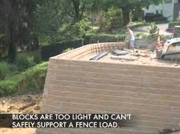 Retaining Walls Fence On Top And