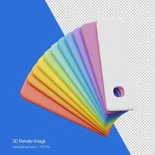 3d Rendering Of Color Chart Icon