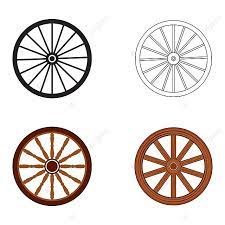 Old Wooden Wheel Icon Web Icon
