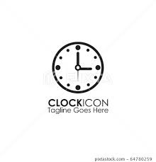 Clock Icon Logo Design Vector Template