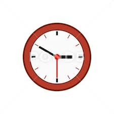 Wall Clock Icon In Flat Style Stock