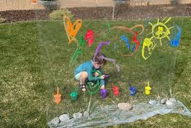 Shower Curtain Painting Kids Kubby