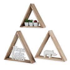 Rustic State Wall Mount Triangle Wooden