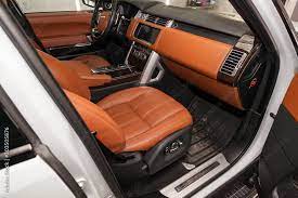Front Seats And Brown Leather
