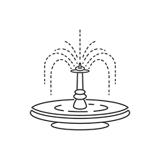 Premium Vector City Fountain Line Icon