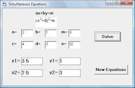 Simultaneous Equation Solver Created