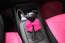 Hot Pink Bow For Car Gear Shift Or