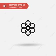 Minimalistic Flower Vector Icon