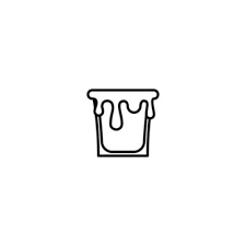 Shot Glass Icon With Overfilled With