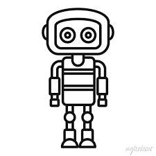 Intelligent Robot Icon Outline