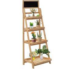 4 Tier Chalkboard Ladder Shelf