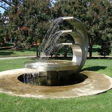 Modern Steel Garden Water Fountain