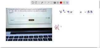 Quadratic Equation X 2 â 9x 38