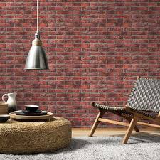 Brick Stone Wallpaper Red 4303 1