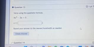 Question 13 1 Pt Solve Using The