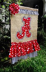 Alabama Crimson Tide Garden Flag Burlap