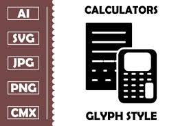 Calculations Glyph Icon Design Graphic