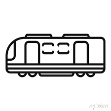 Electric Train Transport Icon Outline