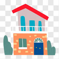 Colorful Cartoon House With