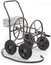 Garden Hose Reel Cart Bronze