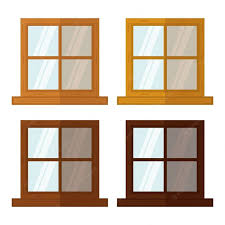 Premium Vector Wooden Window Icon In