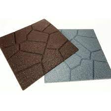Recycled Rubber Paver Brown