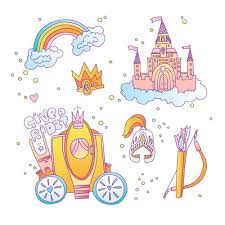 Princess Mirror Icon Cartoon Vector