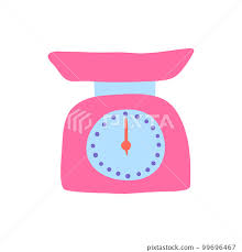 Cartoon Color Cute Scales Kitchen Icon