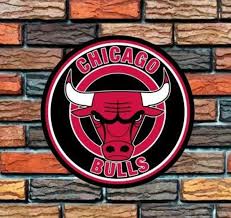 Chicago Bulls Logo Round Metal Sign