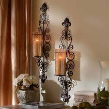 Wrought Iron Candle Wall Sconces