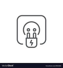 Plug Socket Icon Symbol Isolated On