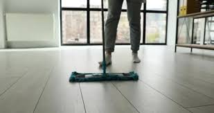 Cleaning Of Wooden Floor At Home Close