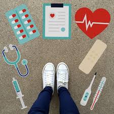 Medical L And Stick Floor Decals