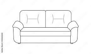 Sofa Line Icon Furniture Outline