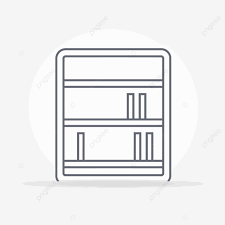 Lineal Icon Bookcase Bold Line Png