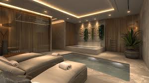 Modern Spa Interior With A Pool A Hot