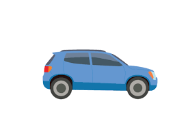 Icon Car Blue Color Graphic By