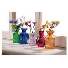 Petite Glass Bud Vases Set Of 5 Signals
