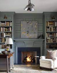 Built In Bookcase Fireplace Design