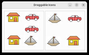 Draggable Icons Example Qt Widgets 6 8 1