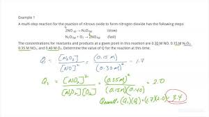 Calculating Q For A Multi Step Reaction