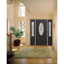 Black Steel Prehung Front Door With