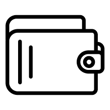 Wallet Icon Outline Wallet Vector Icon