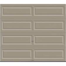 Clopay Classic Collection 8 Ft X 7 Ft 12 9 R Value Intellicore Insulated Solid Sandstone Garage Door With Exceptional 111157