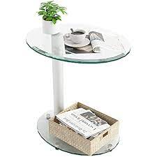 Meihua Glass End Table For Small Spaces