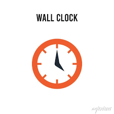 Wall Clock Vector Icon On White