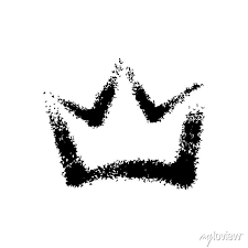 Crown Icon Black Contour Linear Ink