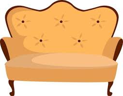 Old Couch Vector Art Icons And