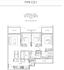 Peak Residence Floor Plan 3 Bedroom